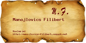 Manojlovics Filibert névjegykártya